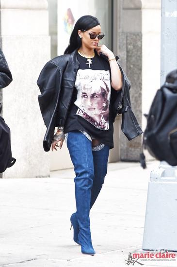 蕾哈娜（rihanna）现身街头